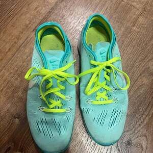 Nike Free TR Fit 5 Training Shoes, Teal/Volt Yellow, Women's Size 9